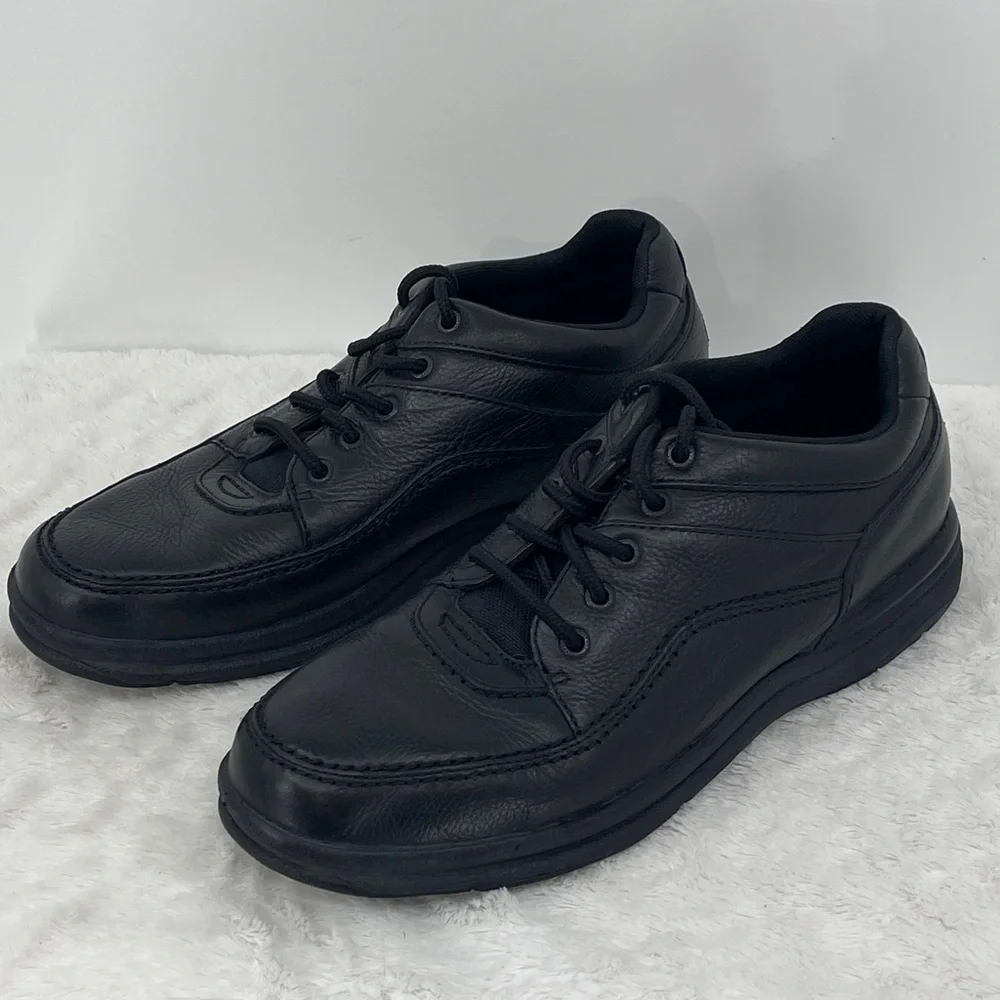 Rockport Black Leather Men's Oxfords SHOES SIZE 11 W LACE UP